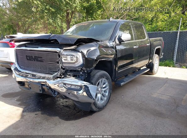 3GTU2NEJ9JG559702 2018 GMC SIERRA Black Առջևի ձախ երեք քառորդ տեսարան