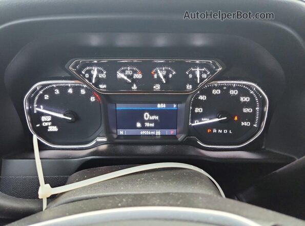 3GTU9CED4MG434816 2021 GMC SIERRA White ხელსაწყოთა პანელის ხედი