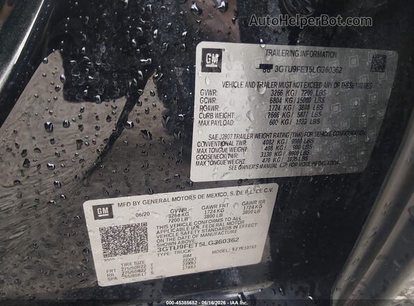 3GTU9FET5LG360362 2020 GMC SIERRA Черный Вид подкапотного пространства