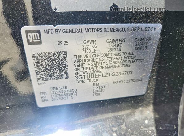 3GTUUEEL2TG136703 2026 GMC SIERRA Черный Вид подкапотного пространства