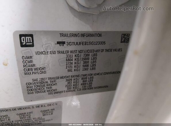 3GTUUFE81SG123005 2025 GMC SIERRA Белый Вид подкапотного пространства