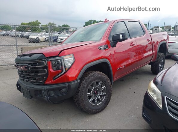 3GTUUFEL0TG179846 2026 GMC SIERRA Red წინა მარცხენა ხედი სამი მეოთხედიდან