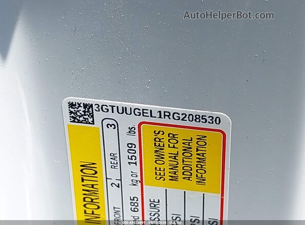 3GTUUGEL1RG208530 2024 GMC SIERRA White Вид підкапотного простору