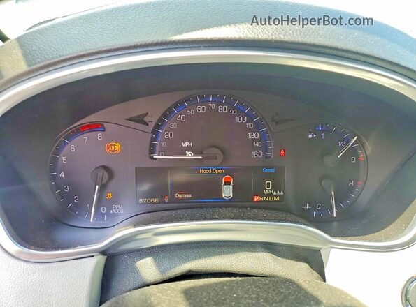 3GYFNBE38GS586258 2016 CADILLAC SRX Blue Widok zestawu wskaźników