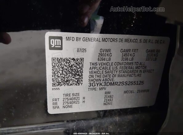3GYK3DMR2SS255125 2025 CADILLAC OPTIQ Black Engine compartment view