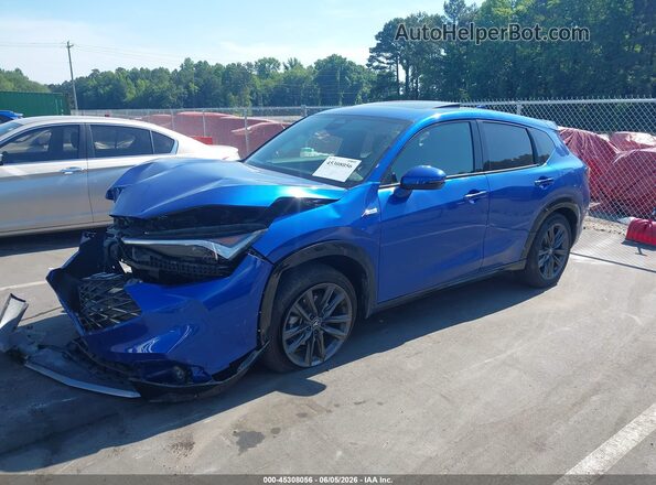 3HDSA2H55SM703917 2025 ACURA ADX Blue წინა მარცხენა ხედი სამი მეოთხედიდან