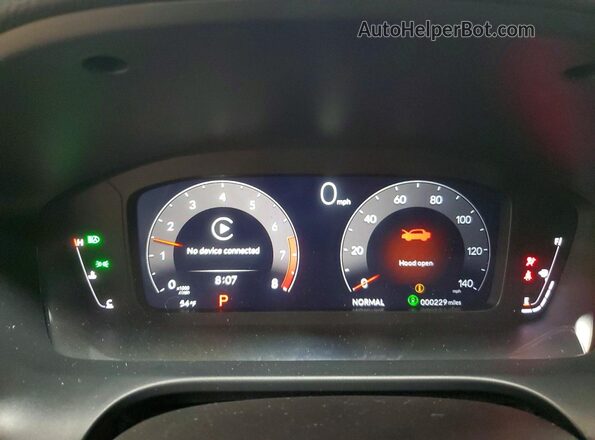 3HDSA2H5XSM715030 2025 ACURA ADX White Vista del cuadro de instrumentos