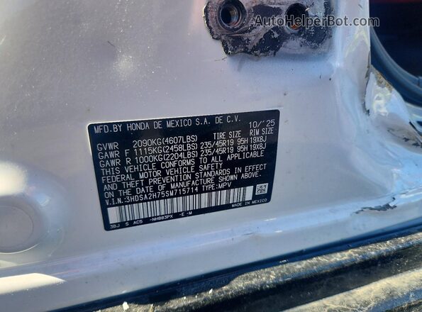 3HDSA2H75SM715714 2025 ACURA ADX Белый 