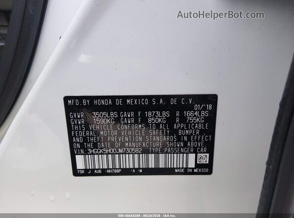 3HGGK5H00JM730582 2018 HONDA FIT White Engine compartment view