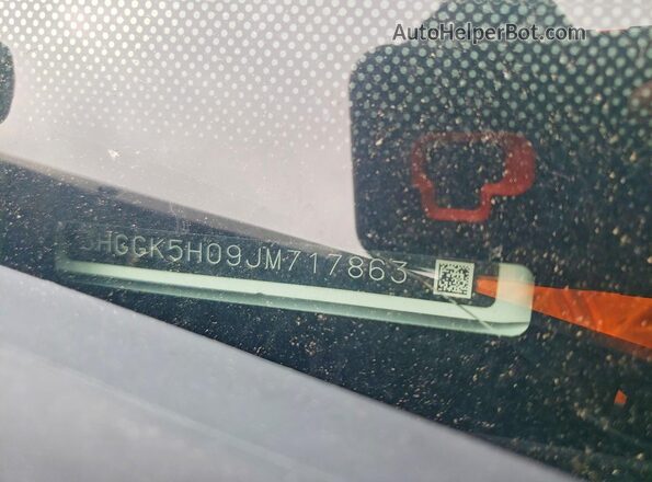 3HGGK5H09JM717863 2018 HONDA FIT White Widok naklejki z numerem VIN