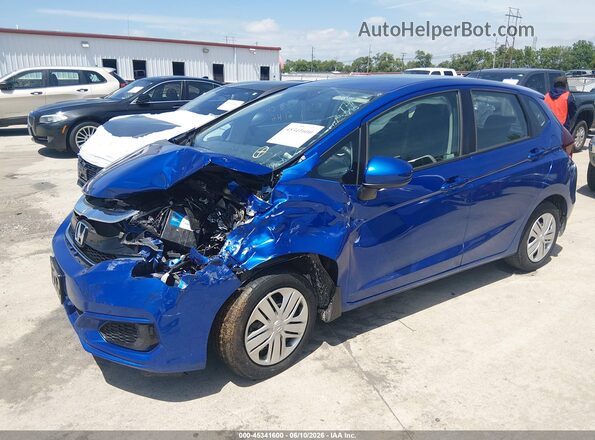 3HGGK5H4XKM702440 2019 HONDA FIT Blue Առջևի ձախ երեք քառորդ տեսարան