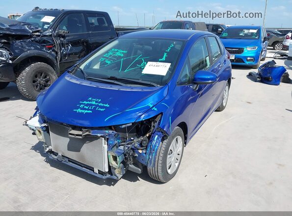 3HGGK5H4XKM741495 2019 HONDA FIT Blue Առջևի ձախ երեք քառորդ տեսարան