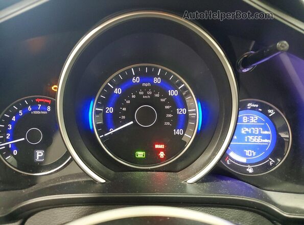 3HGGK5H57HM704454 2017 HONDA FIT Blue Vista del cuadro de instrumentos