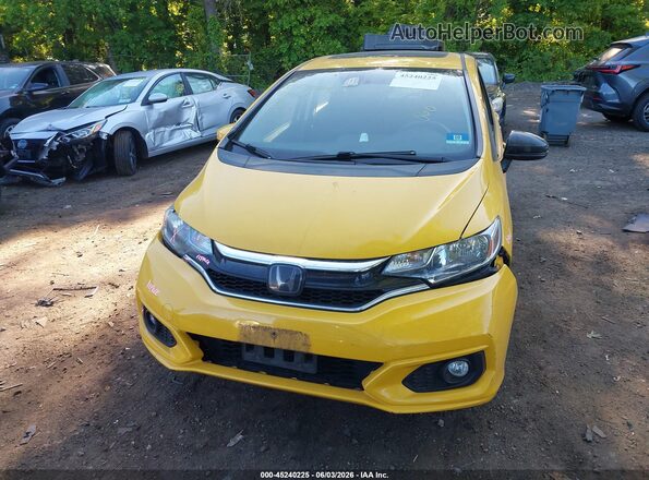 3HGGK5H84JM724709 2018 HONDA FIT Yellow Instrument cluster view