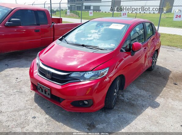 3HGGK5H87KM751176 2019 HONDA FIT Red Առջևի ձախ երեք քառորդ տեսարան