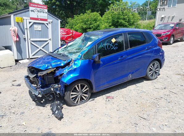 3HGGK5H89KM753348 2019 HONDA FIT Blue წინა მარცხენა ხედი სამი მეოთხედიდან