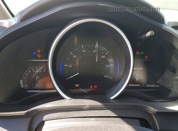 3HGGK5H97LM710234 2020 HONDA FIT White Вид щитка приладів
