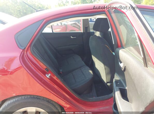 3KPA24AB0JE059709 2018 KIA RIO Red Vista de la etiqueta del VIN