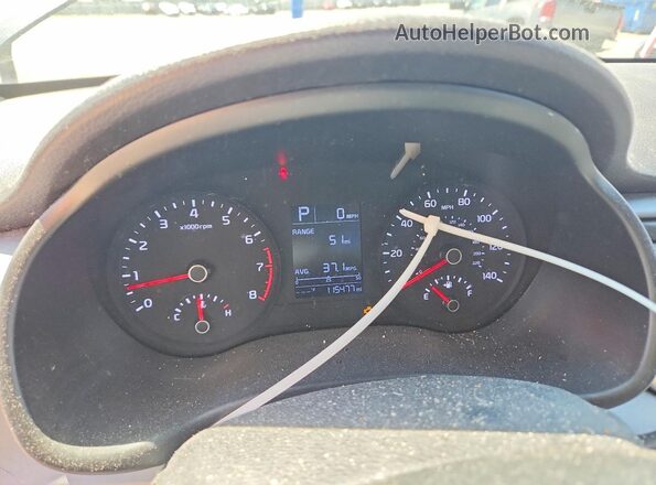 3KPA24AB0KE210310 2019 KIA RIO Gray Instrument cluster view