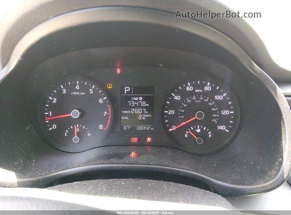 3KPA24AB7KE217237 2019 KIA RIO Красный Вид задних сидений