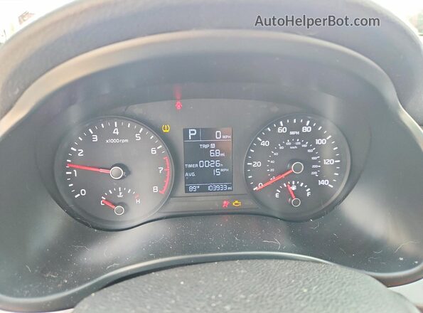 3KPA24AB9JE085547 2018 KIA RIO Silver Widok zestawu wskaźników