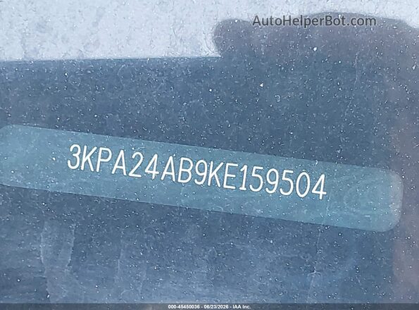 3KPA24AB9KE159504 2019 KIA RIO Blue Շարժիչի բաժամունքի տեսք