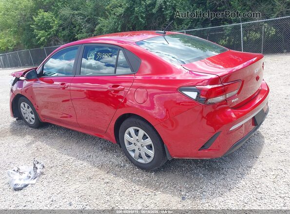 3KPA24AD0NE479008 2022 KIA RIO Red Rear left