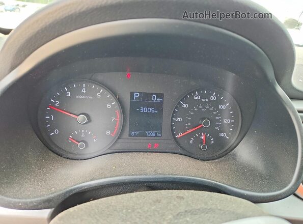 3KPA24AD1LE349154 2020 KIA RIO Blue Widok zestawu wskaźników