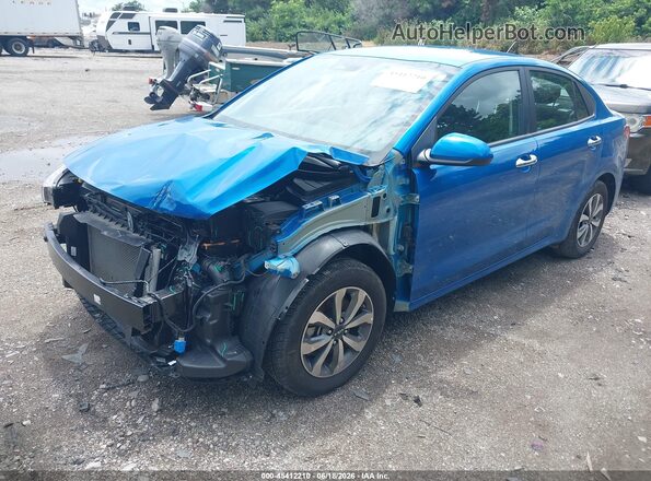 3KPA24AD1PE573515 2023 KIA RIO Blue წინა მარცხენა ხედი სამი მეოთხედიდან