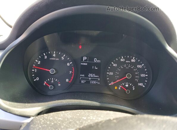 3KPA24AD2LE296691 2020 KIA RIO Silver Vista del cuadro de instrumentos