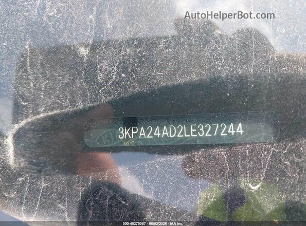 3KPA24AD2LE327244 2020 KIA RIO Black Engine compartment view