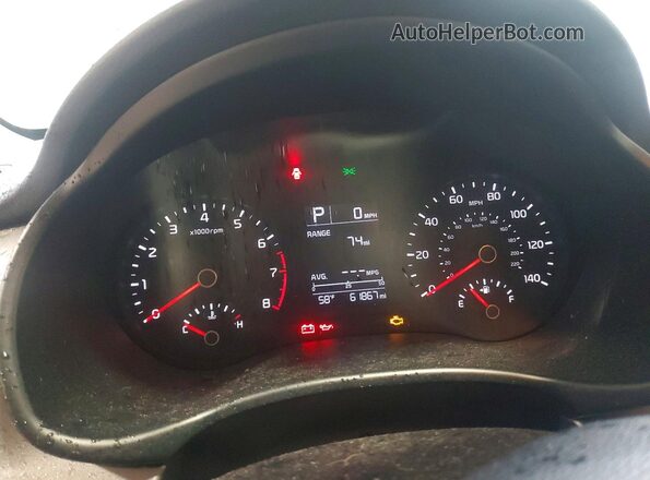3KPA24AD2ME404132 2021 KIA RIO Gray Widok zestawu wskaźników