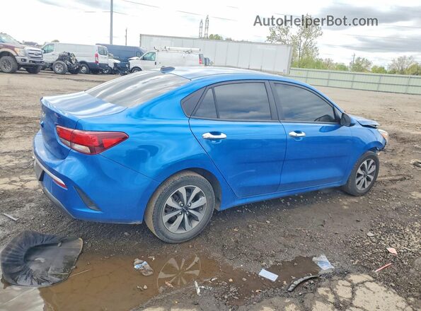 3KPA24AD2NE458483 2022 KIA RIO Blue Rear right