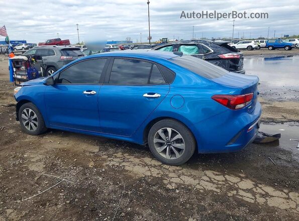 3KPA24AD2NE458483 2022 KIA RIO Blue Rear left