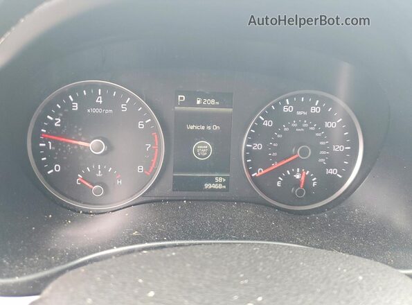 3KPA24AD2NE458483 2022 KIA RIO Blue Instrument cluster view