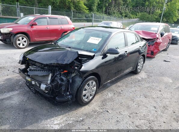 3KPA24AD2NE487952 2022 KIA RIO Black Передня ліва чверть
