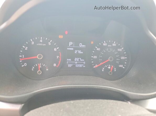 3KPA24AD2NE488986 2022 KIA RIO Silver Vista del cuadro de instrumentos
