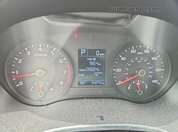 3KPA24AD3LE330590 2020 KIA RIO Gray Vista del cuadro de instrumentos