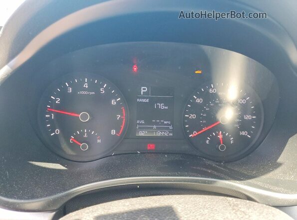 3KPA24AD3NE431616 2022 KIA RIO Blue Vista del cuadro de instrumentos