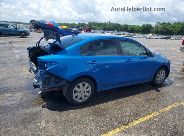 3KPA24AD3NE431616 2022 KIA RIO Blue Trasero derecho
