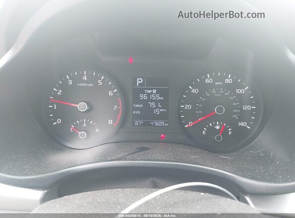 3KPA24AD3NE463644 2022 KIA RIO White უკანა სავარძლების ხედი