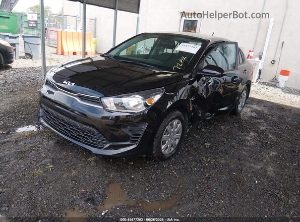 3KPA24AD3PE578179 2023 KIA RIO Black წინა მარცხენა ხედი სამი მეოთხედიდან