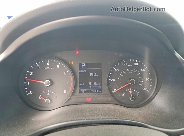 3KPA24AD4LE262915 2020 KIA RIO Серебряный Вид щитка приборов