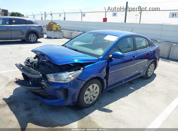 3KPA24AD4LE327763 2020 KIA RIO Blue Передня ліва чверть