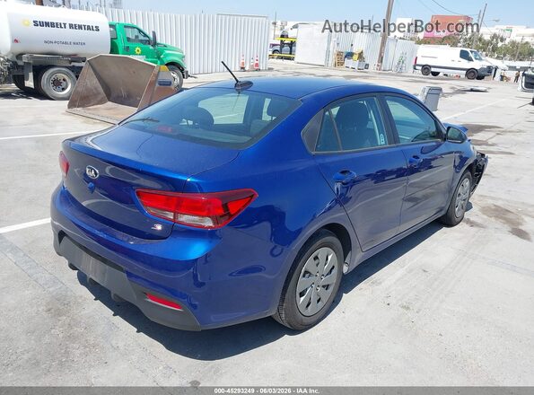 3KPA24AD4LE327763 2020 KIA RIO Blue Задня права чверть