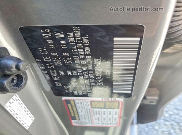 3KPA24AD4NE464091 2022 KIA RIO Gray Engine compartment view