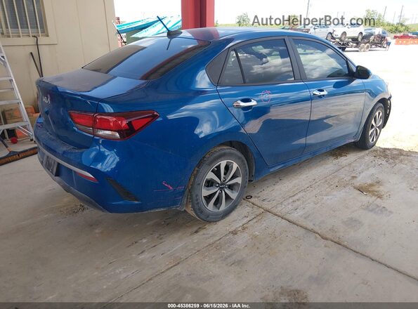 3KPA24AD4PE521182 2023 KIA RIO Blue Задня права чверть
