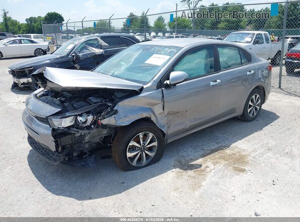 3KPA24AD4PE526611 2023 KIA RIO Gray Առջևի ձախ երեք քառորդ տեսարան