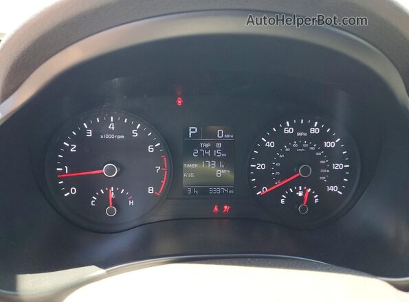 3KPA24AD5LE273762 2020 KIA RIO Белый Вид щитка приборов