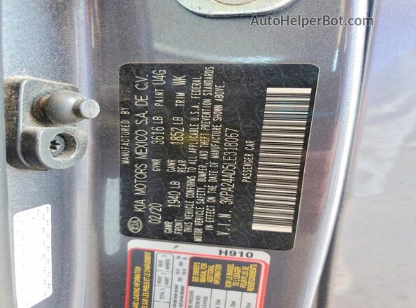 3KPA24AD5LE318067 2020 KIA RIO Gray 